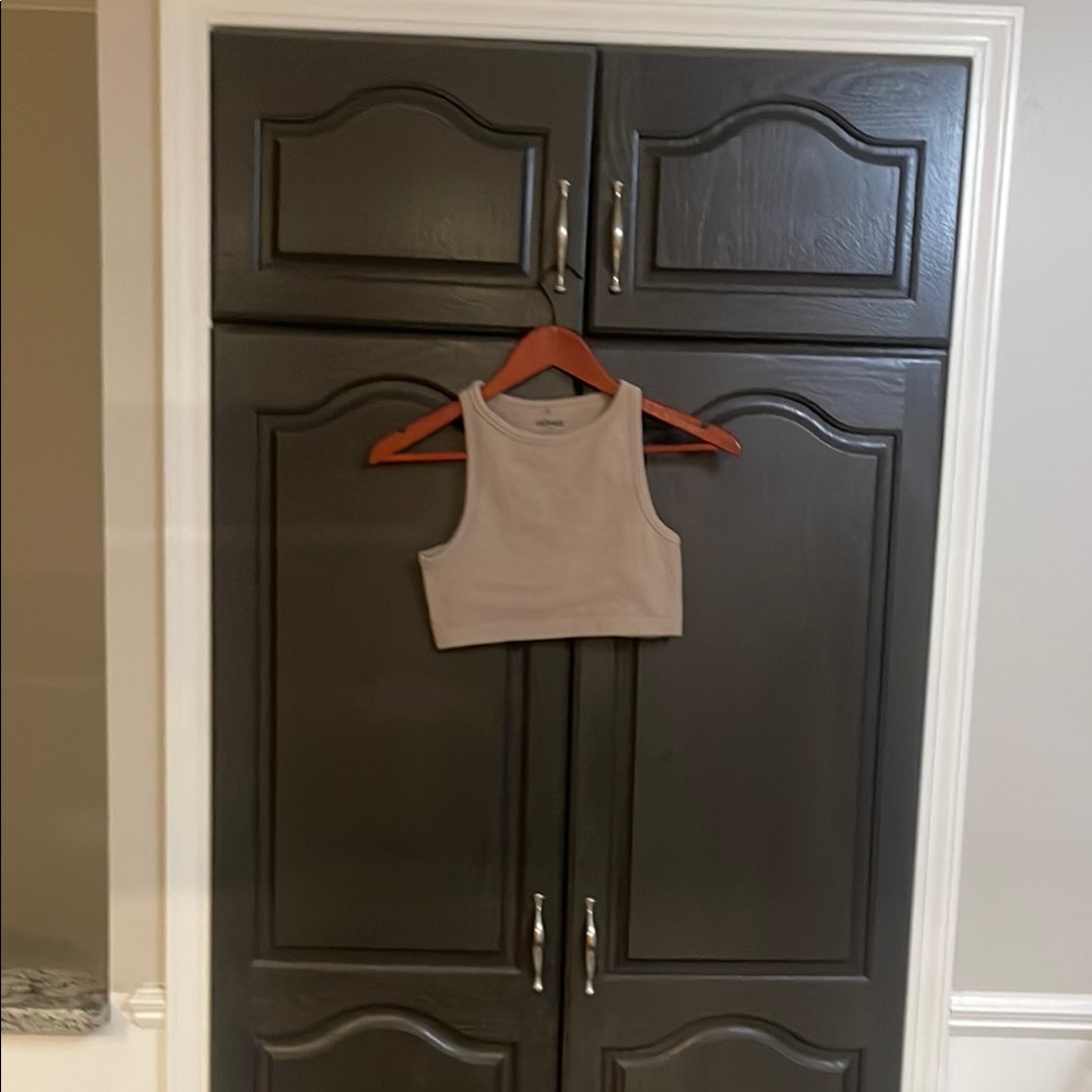 Ladies Sleeveless Tan Top
